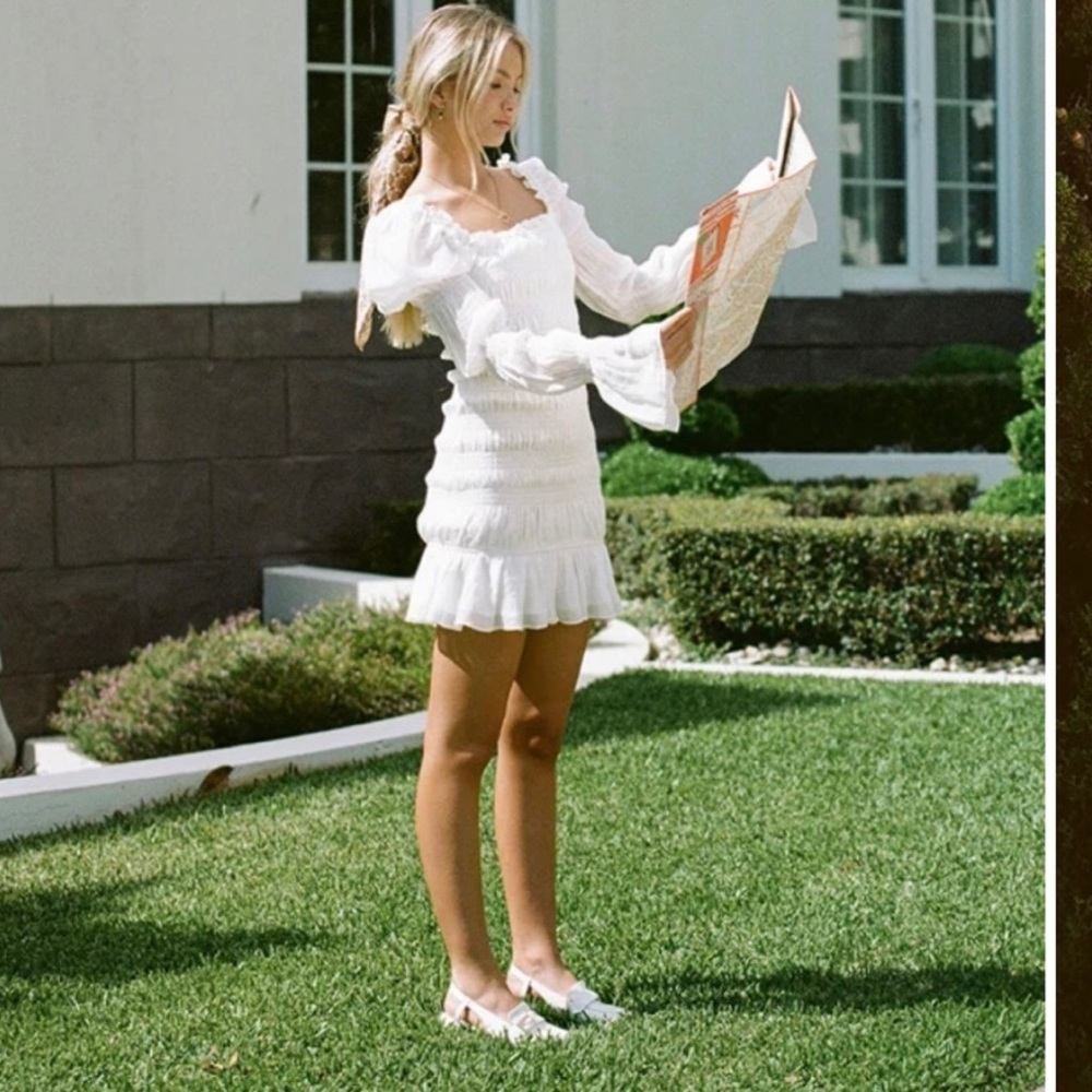 Sabot Skirt coconut shirred dress
